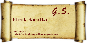 Girst Sarolta névjegykártya